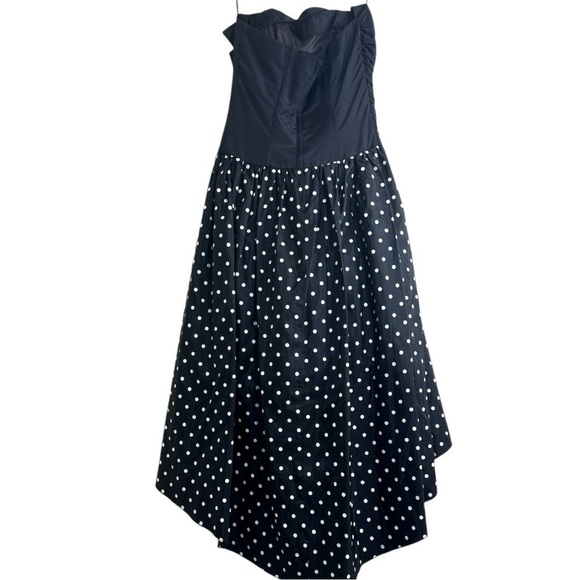 Vintage 80s Gunne Sax Polka Dot Hi-Low Dress Size: 9/10 NWT - Picture 9 of 13